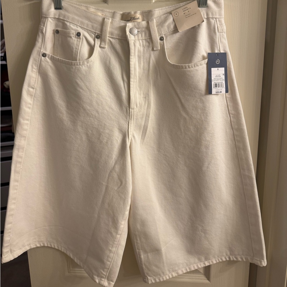 White Denim long shorts universal thread - 8 NWT
